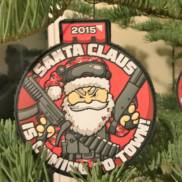 PVC Morale Patch - Christmas - Tactical Beard Club (2.5 Dia") - Glow In The Dark - Tactical - Foto 10