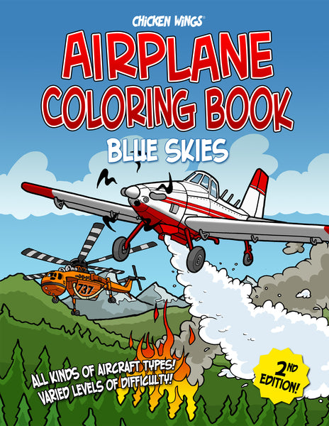 Chicken Wings Coloring Book - Blue Skies