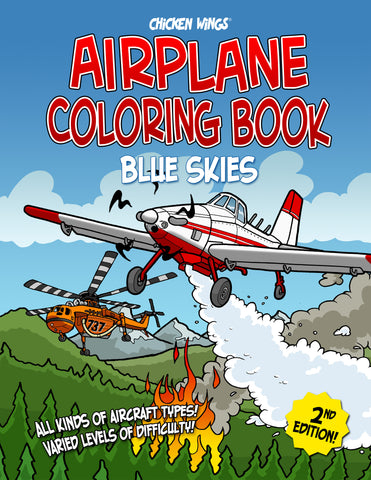 Chicken Wings Coloring Book - Blue Skies
