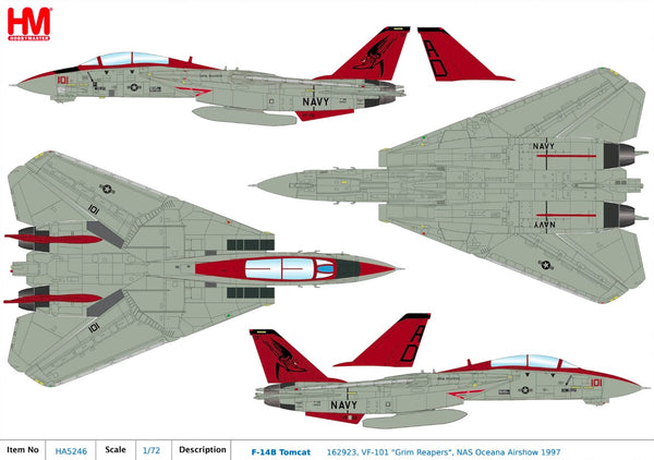 F-14B Tomcat 1/72 Die Cast Model - VF-101 'Grim Reapers