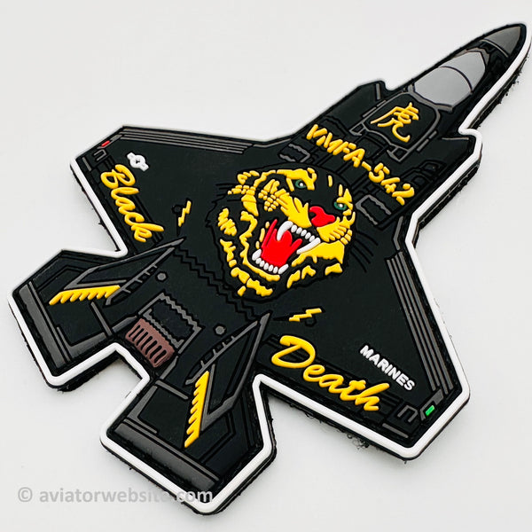 VMFA-542 Tigers F-35B Lightning II "Black Death" PVC Patch - MP0536