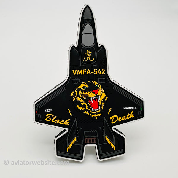 VMFA-542 Tigers F-35B Lightning II "Black Death" PVC Patch - MP0536