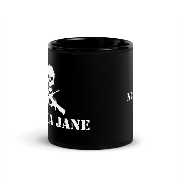"PANACA JANE" Black Glossy Mug
