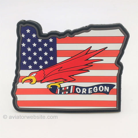 123rd FS Oregon ANG PVC Patch w/ Flag