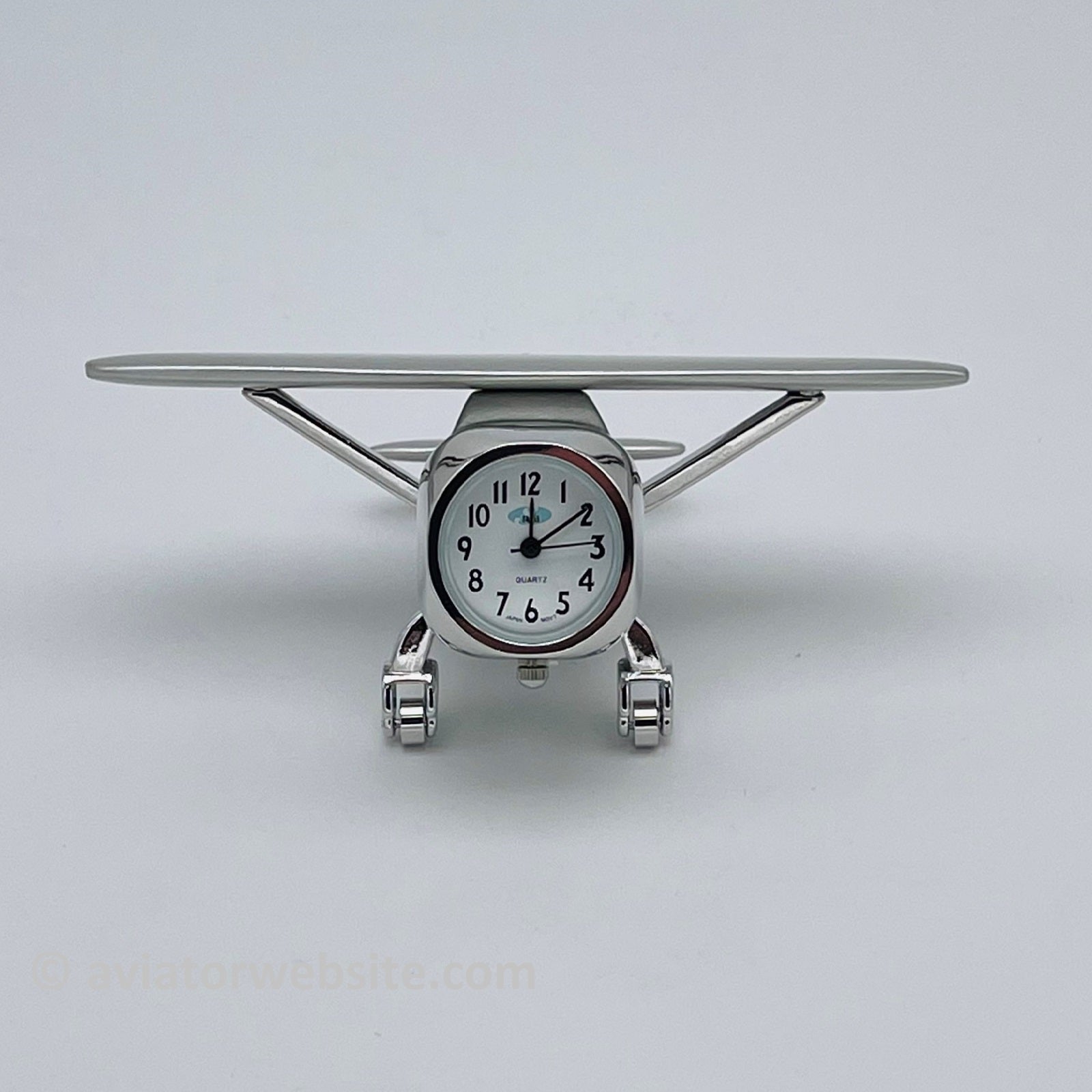 Custom Silver Finish High Wing Desk Clock Airplane Personalized Engraved  Gifts, Desktop Gifts, Mini Clocks, Office Accessories, Aviation 