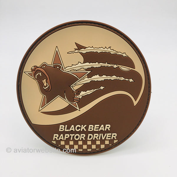 325TH TRSS BLACK BEAR F22 F-22 RAPTOR DRIVER PVC
