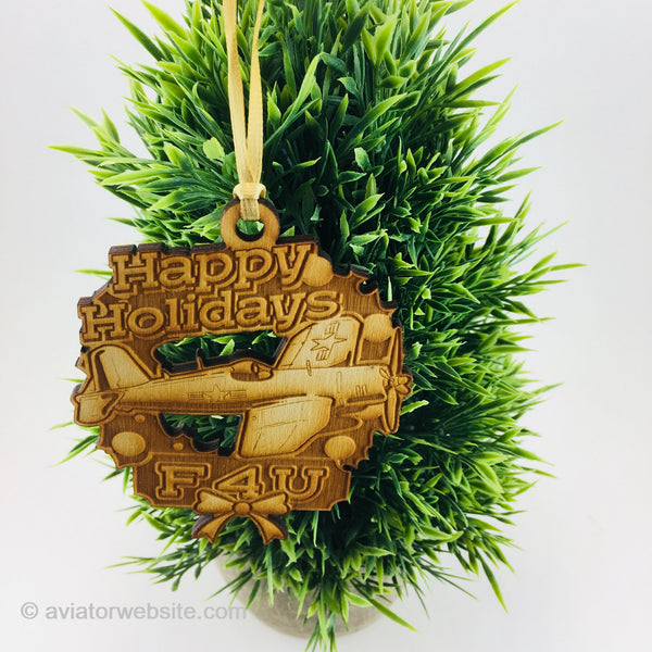 F4U Aviation Christmas Ornament