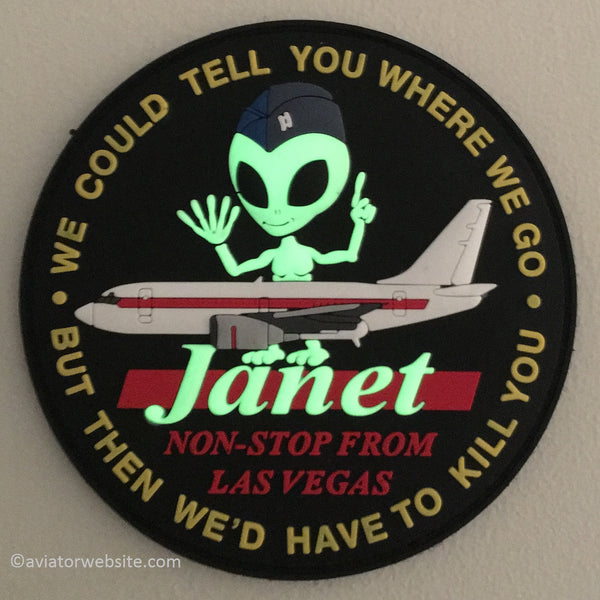 Janet Airlines Patch at night