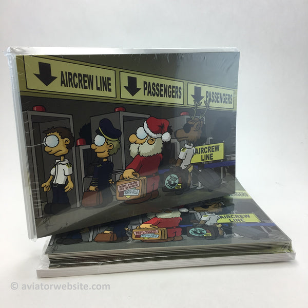 Aviation Christmas Card - Security Checkpoint