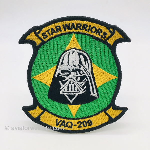 U.S. Navy Reserve EA-18G Growler Electronic Attack Squadron VAQ-209 "Star Warriors" current official insignia patch.