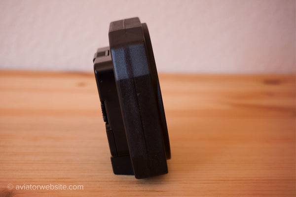 Desk Alarm Clock, Altimeter, by Trintec - Side View