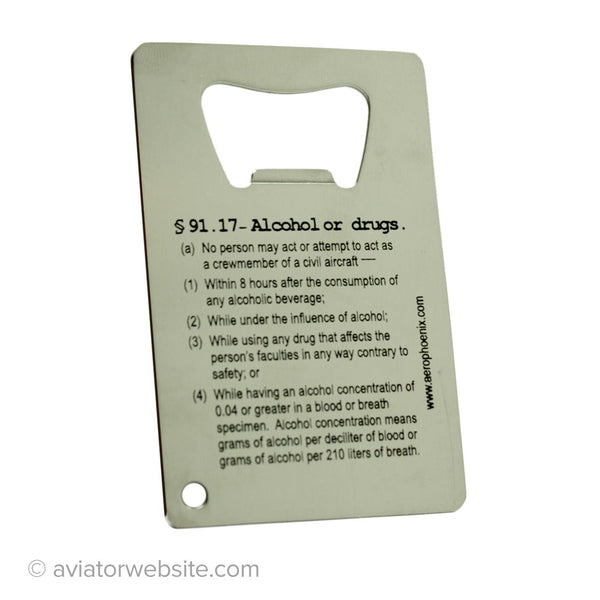 Aviation Bottle Opener - FAR's 91.17