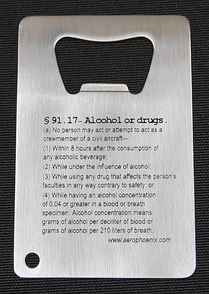 Aviation bottle opener