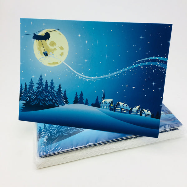 Chinook Helicopter Aviation Christmas Card