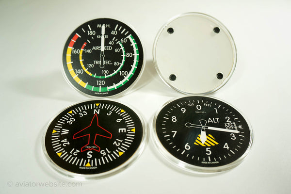 Instrument Coasters - aviator birthday