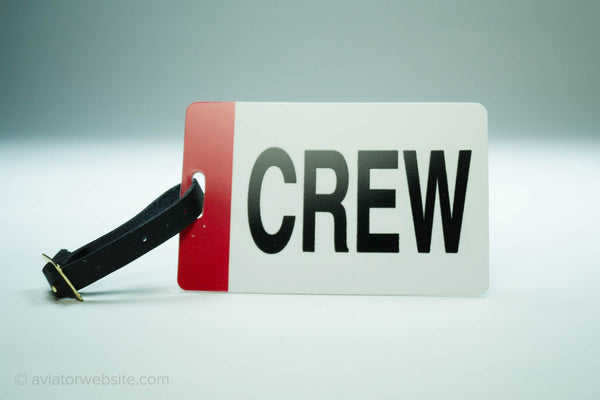 Crew Tag, Plastic with leather strap
