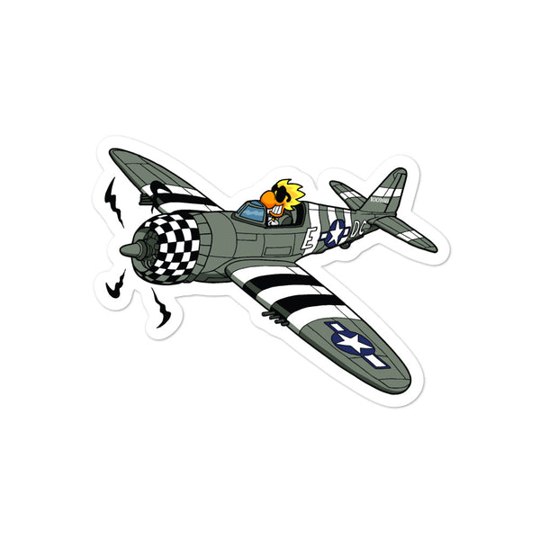 Chuck and P-47 Sticker