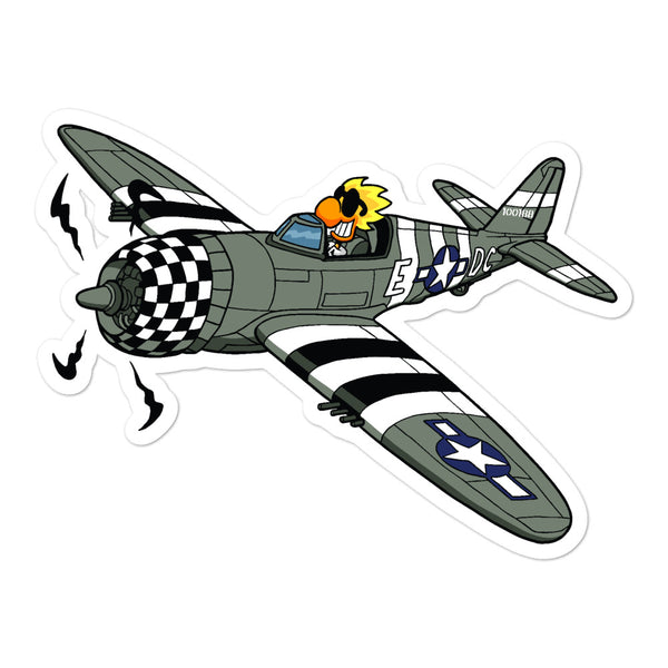 Chuck and P-47 Sticker