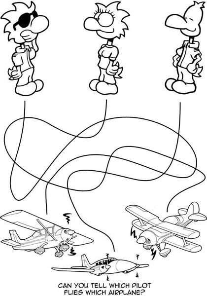 Chicken Wings - My First Airplane Coloring Book - Sample Page
