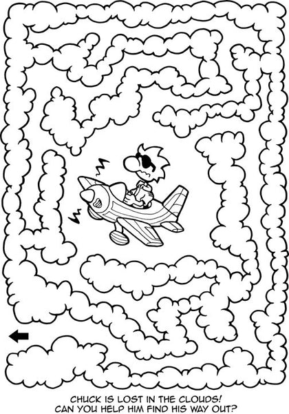 Chicken Wings - My First Airplane Coloring Book - Sample Page