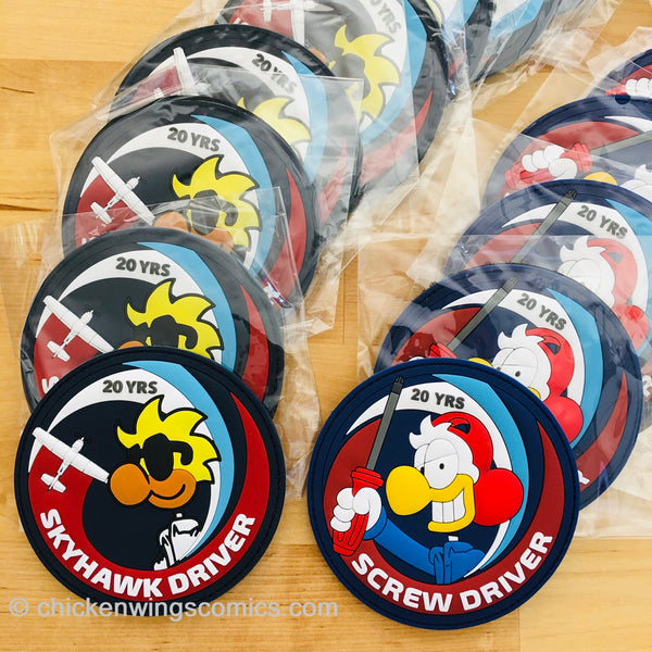 "Screw Driver" Chicken Wings Comics Anniversary PVC Patch - MP0582