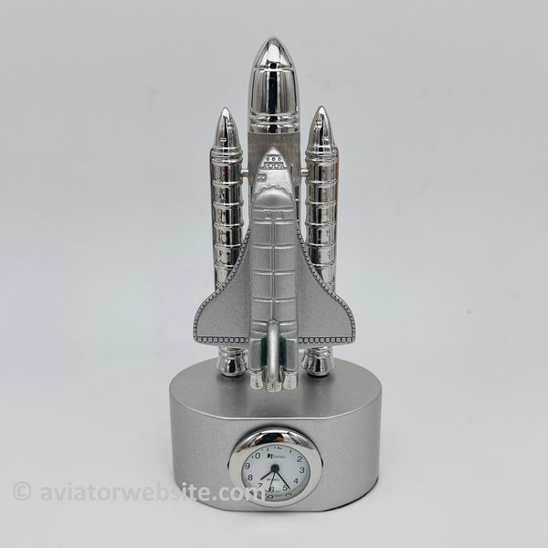 Space Shuttle Desk Clock - Silver | AVIATORwebsite