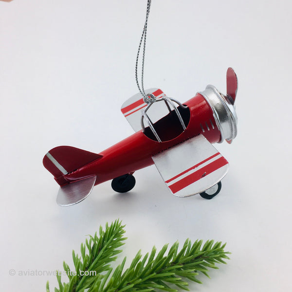 airplane ornament tin