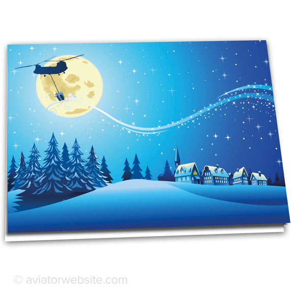 Chinook Helicopter Christmas Card