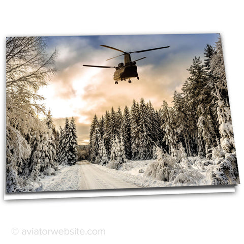 Aviation Christmas Card - Chinook