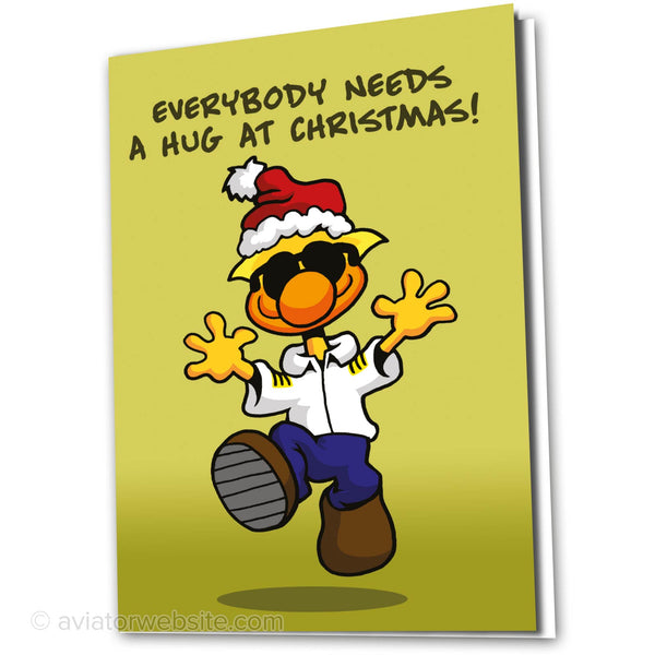 Chicken Wings Aviation Christmas Card
