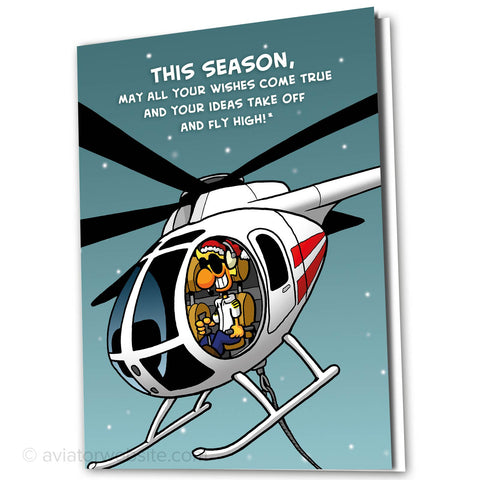 Aviation Christmas Card Helicopter