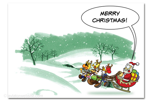 Christmas Card "Last Minute Charter" (Chicken Wings) - Inside