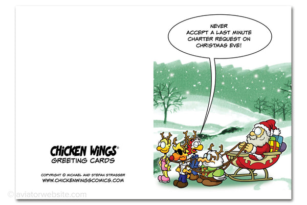 Chicken Wings Christmas Card
