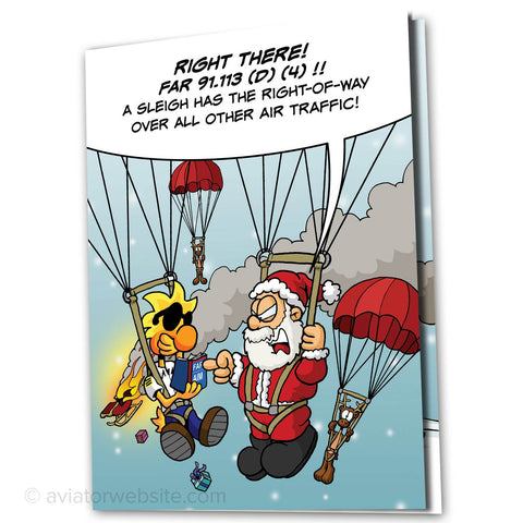 Aviation Christmas Card "Right of Way"